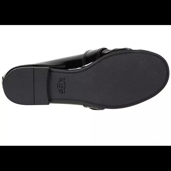 NEW 9.5 UGG Black Patent Flats Loafers EU 40.5 - Picture 5 of 8